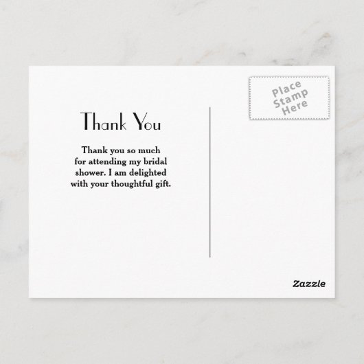 Elegant eenvoudig Paars met Gold Monogram Hartelij Briefkaart (Achterkant)