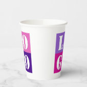 Elegant Eenvoudig Persoonlijk Huwelijk Aangepast I Papieren Bekers (Links)