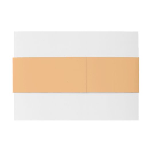 Elegant Eenvoudig Perzik Monogram Bruiloft Uitnodigingen Wikkel (Achterkant Voorbeeld)