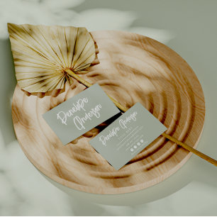 Elegant Eenvoudig Pistache Neutraal Boho Chic Mode Visitekaartje