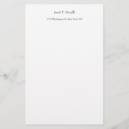 Elegant Eenvoudig Professioneel Briefpapier (Voorkant)