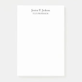 Elegant Eenvoudig Professioneel Post-it® Notes (Voorkant)