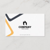 Elegant Eenvoudig Professioneel Zwart, Aangepaste  Visitekaartje (Achterkant)