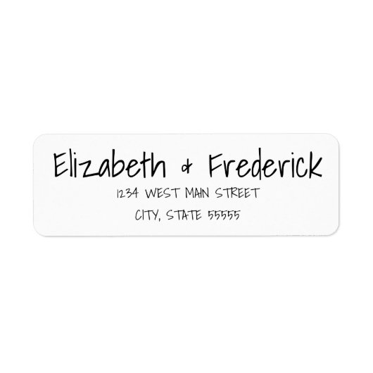 Elegant eenvoudig retourlabel etiket (Voorkant)