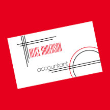 Elegant eenvoudig rood zwart wit geometrisch moder