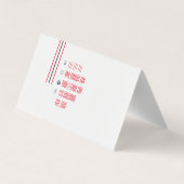 Elegant eenvoudig rood zwart wit, modern visitekaartje (Achterkant)