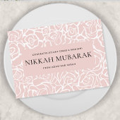 Elegant Eenvoudig Roos Gouden Bruiloft Gefelicitee Kaart