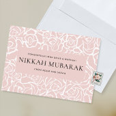 Elegant Eenvoudig Roos Gouden Bruiloft Gefelicitee Kaart