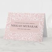 Elegant Eenvoudig Roos Gouden Bruiloft Gefelicitee Kaart