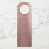 Elegant eenvoudig Roos Gouden Glitter Modern Dank Flessenhanger (Achterkant)