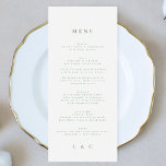 Elegant Eenvoudig Salie Groen Wit Monogram Menu<br><div class="desc">slim menu om het collectie aan te passen *als u meer papieren opties wilt,  kunt u dit ontwerp overbrengen naar een slim programma *of voor meer hulp contact met mij opnemen</div>