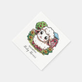 Elegant eenvoudig schaap Baby shower Servet (Hoek)