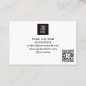 Elegant eenvoudig script Dog Grooming & Pet Sittin Visitekaartje (Achterkant)