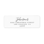 Elegant Eenvoudig Script Familie Retouradres Etiket (Voorkant)