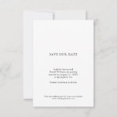 Elegant Eenvoudig Script Foto Huwelijk Save The Date (Achterkant)
