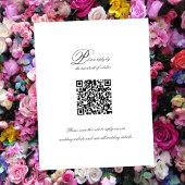 Elegant Eenvoudig Script QR Code Bruiloft RSVP Kaa