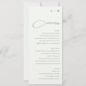 Elegant Eenvoudig Script Zwart Wit Menu Kaart (Voorkant)