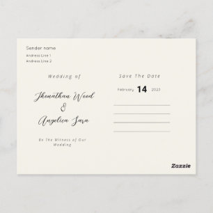 Elegant eenvoudig sparen het Briefkaart van de dat