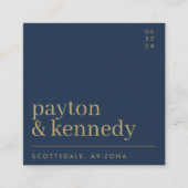 Elegant Eenvoudig Stijlvol Huwelijk Website RSVP C Informatiekaartje (Voorkant)