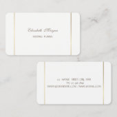 Elegant eenvoudig stijlvol modern visitekaartje (Voorkant / Achterkant)