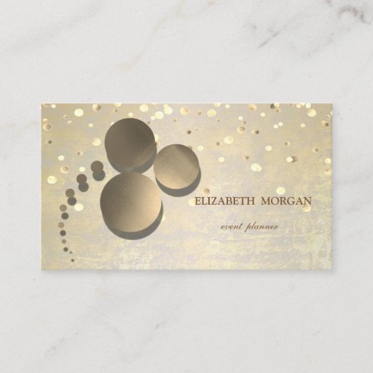 Elegant Eenvoudig,Stippen ,Confetti Visitekaartje (Voorkant)