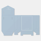 Elegant Eenvoudig Stoffig Blauw Jongens Baby showe Bedankdoosjes (Ongevouwen)