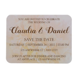 Elegant eenvoudig stoffige pony floral bruiloft magneet