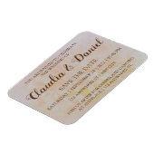 Elegant eenvoudig stoffige pony floral bruiloft magneet (Linkerzijde)