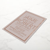 ELEGANT & EENVOUDIG Typografie Gedempt Tan Wedding Folie Uitnodiging (Gedraaid)