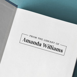 Elegant eenvoudig uit de bibliotheek van de boekpl  zelfinktende stempel