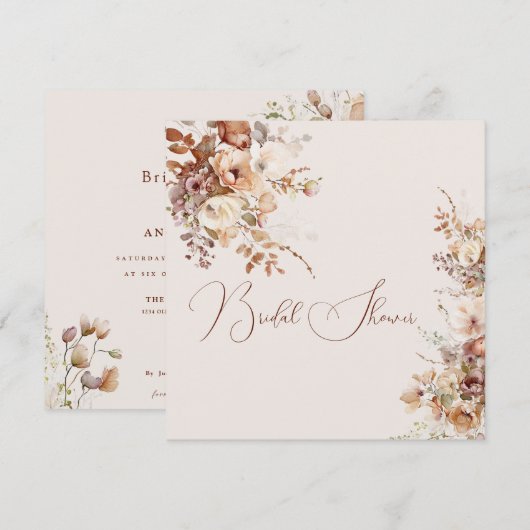 Elegant Eenvoudig Veldbloemen Vrijgezellenfeest He Kaart (Voorkant / Achterkant)