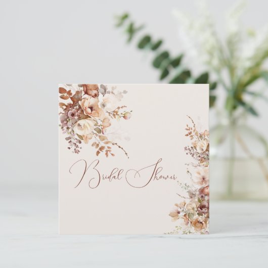 Elegant Eenvoudig Veldbloemen Vrijgezellenfeest He Kaart (Staand voorkant)