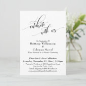 Elegant Eenvoudig Vieren met Ons Zwart en Wit Kaart (Staand voorkant)