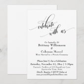 Elegant Eenvoudig Vieren met Ons Zwart en Wit Kaart (Voorkant / Achterkant)