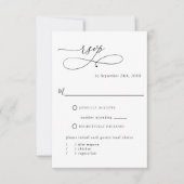 Elegant eenvoudig, W / zonder maaltijdopties Wedde RSVP Kaartje (Voorkant)