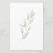 Elegant Eenvoudig Waterverf Groen Blad Modern Kaart (Achterkant)