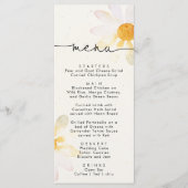 Elegant eenvoudig waterverf trouwmenu menu (Voorkant)