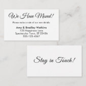 Elegant, eenvoudig We hebben adreswijziging gemaak Informatiekaartje (Voorkant / Achterkant)