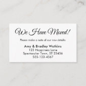 Elegant, eenvoudig We hebben adreswijziging gemaak Informatiekaartje (Voorkant)