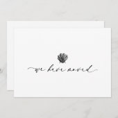 Elegant eenvoudig We hebben verplaatst handgeschre Bedankkaart (Voorkant / Achterkant)