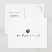 Elegant eenvoudig We hebben verplaatst handgeschre Briefkaart (Voorkant / Achterkant)