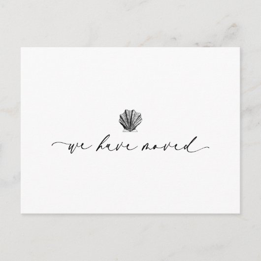 Elegant eenvoudig We hebben verplaatst handgeschre Briefkaart (Voorkant)