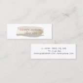 Elegant Eenvoudig wit, de Slag van de Borstel van  Mini Visitekaartje (Voorkant / Achterkant)