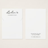 Elegant eenvoudig wit Ketting beeldscherm Visitekaartje (Voorkant /achterkant)