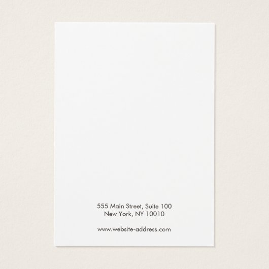 Elegant eenvoudig wit Ketting beeldscherm Visitekaartje (Achterkant)