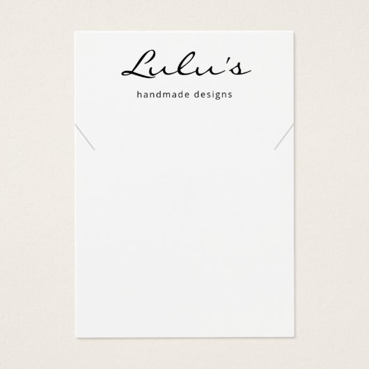 Elegant eenvoudig wit Ketting beeldscherm Visitekaartje (Voorkant)