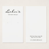 Elegant eenvoudig wit oorscherm visitekaartje (Voorkant /achterkant)