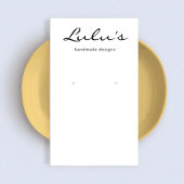 Elegant eenvoudig wit oorscherm visitekaartje