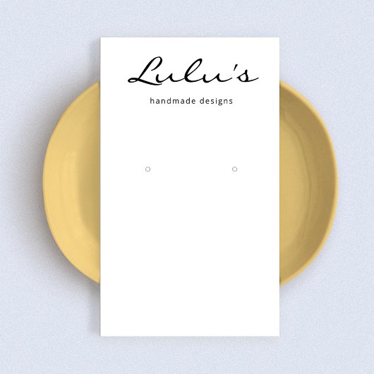 Elegant eenvoudig wit oorscherm visitekaartje