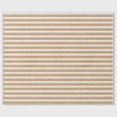 Elegant eenvoudig wit op Faux Rustic Brown Kraft Cadeaupapier (Vlak)